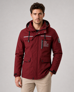 Men's Hooded Winter Parka - Utility Pockets Regular Fit