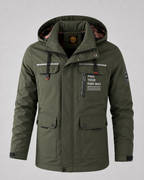 Men's Hooded Winter Parka - Utility Pockets Regular Fit