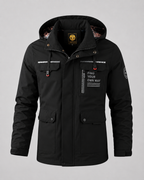 Men's Hooded Winter Parka - Utility Pockets Regular Fit