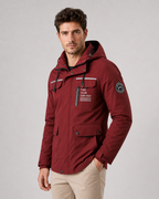Men's Hooded Winter Parka - Utility Pockets Regular Fit