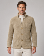 Men's Knitted Button Cardigan - Stand Collar Regular Fit