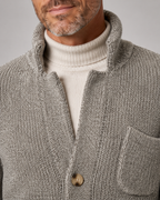 Men's Knitted Button Cardigan - Stand Collar Regular Fit