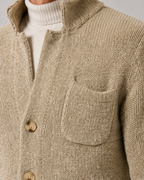 Men's Knitted Button Cardigan - Stand Collar Regular Fit