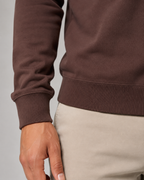 Men's Knitted Polo Sweater - Contrast Collar Long Sleeve