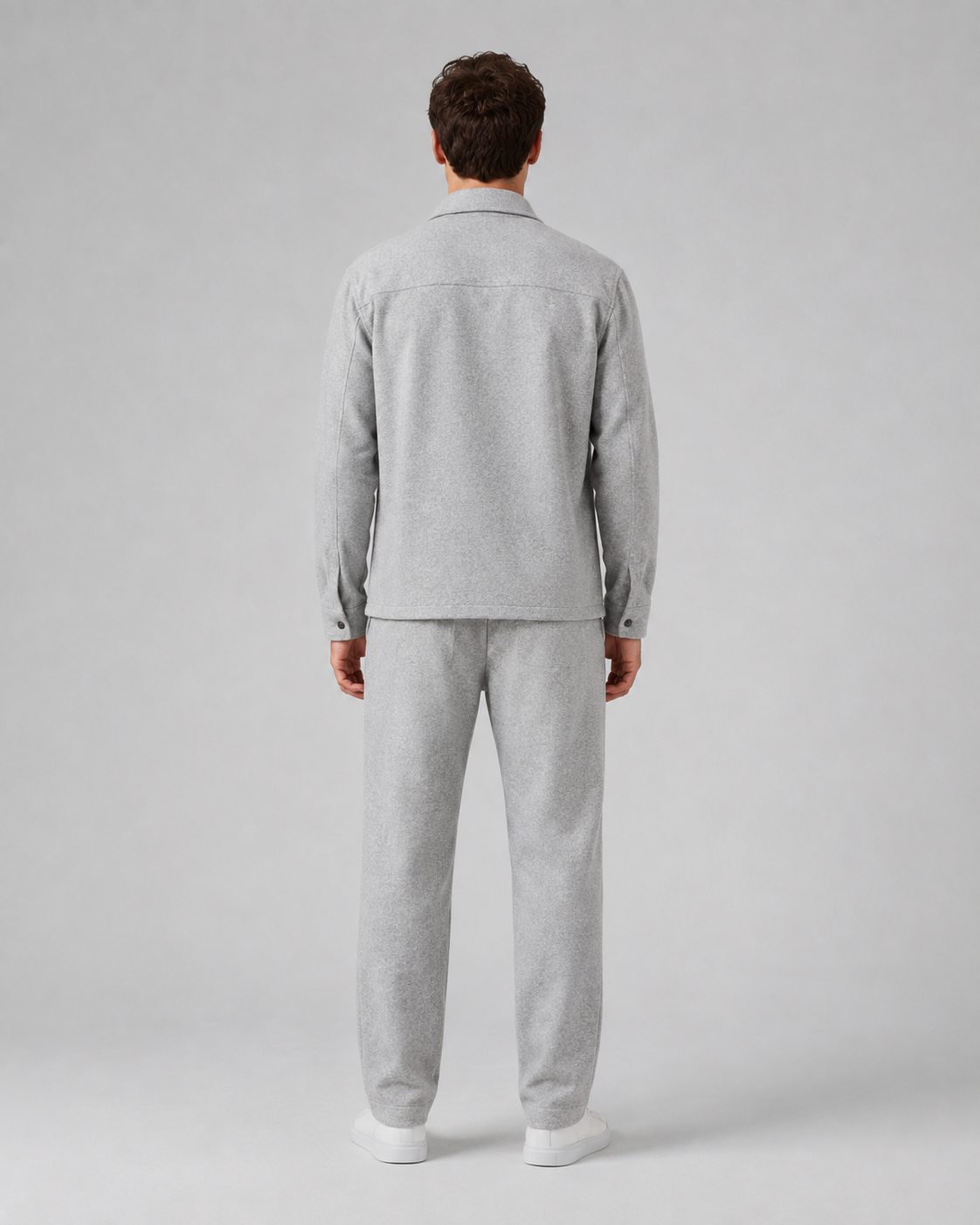Men's Overshirt & Trousers Set - Relaxed Drawstring Fit