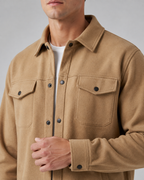 Men's Overshirt & Trousers Set - Relaxed Drawstring Fit