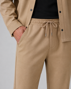 Men's Overshirt & Trousers Set - Relaxed Drawstring Fit