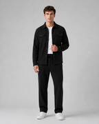 Men's Overshirt & Trousers Set - Relaxed Drawstring Fit