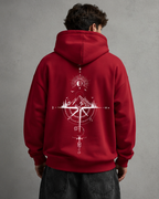 Men's Oversized Graphic Hoodie - Front & Back Print Relaxed Fit