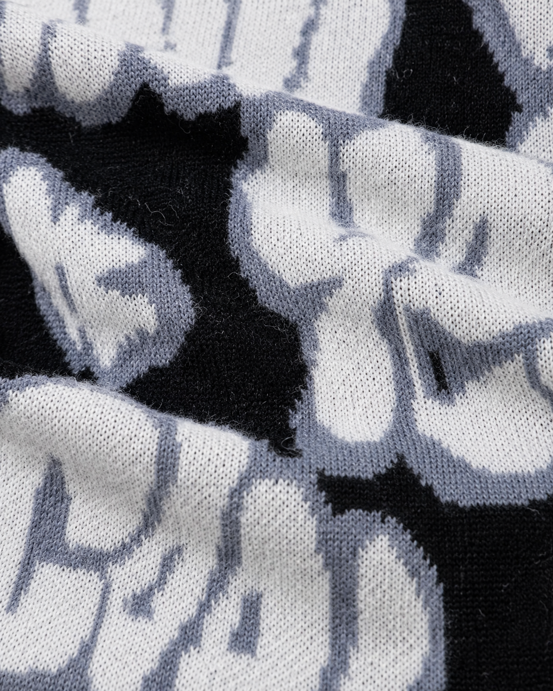 Men's Oversized Graphic Knit Sweater - Graffiti Drop Shoulder Fit