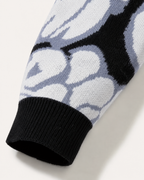 Men's Oversized Graphic Knit Sweater - Graffiti Drop Shoulder Fit