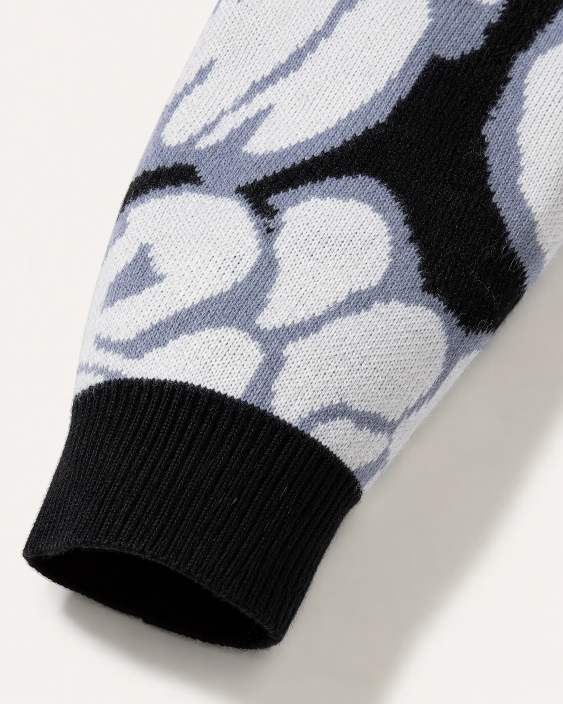 Men's Oversized Graphic Knit Sweater - Graffiti Drop Shoulder Fit