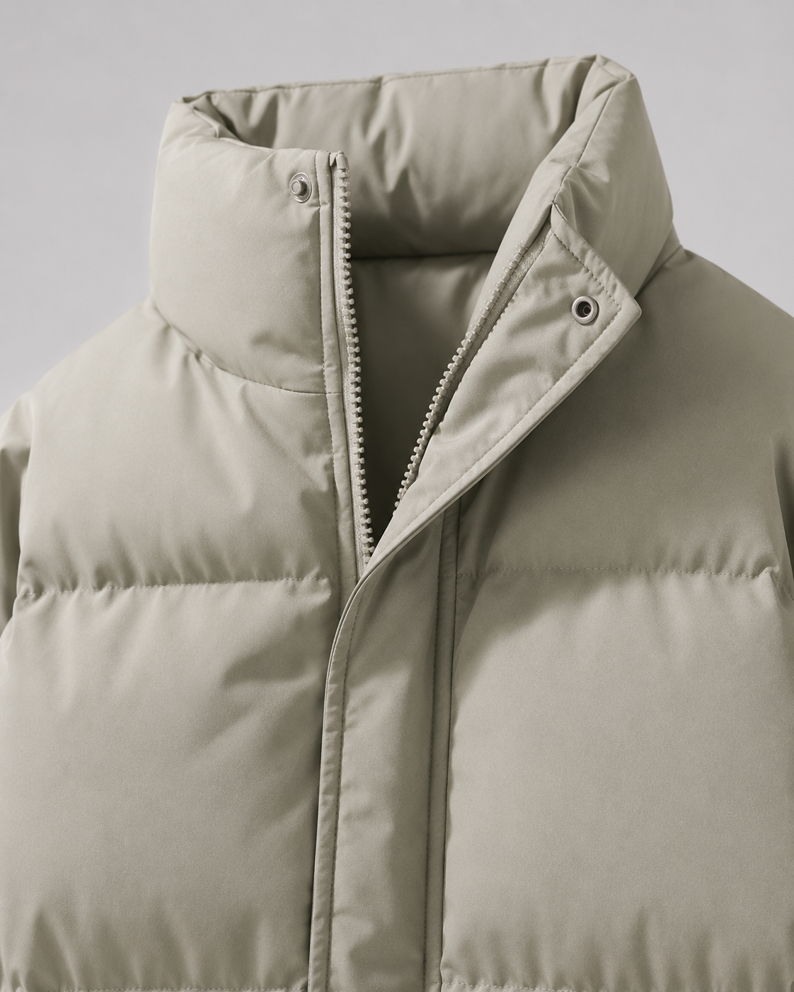 Men's Oversized Winter Puffer Jacket with Stand Collar
