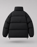Men's Oversized Winter Puffer Jacket with Stand Collar