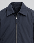 Men's Padded Blouson Jacket - Turn-Down Collar Relaxed Fit