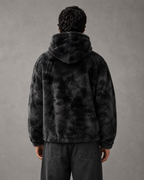 Men's Plush Hooded Zip Jacket - Relaxed Fit Streetwear