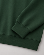 Men's Polo Sweatshirt Oversized Long Sleeve Ribbed Cuff