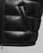 Men's Hooded Puffer Jacket Glossy Quilted Finish