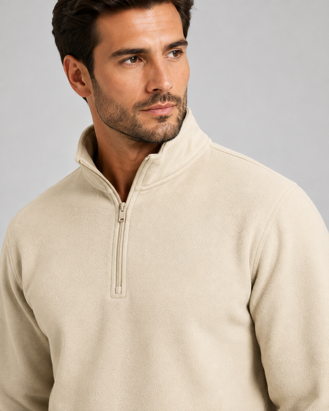 Men's Quarter Zip Tracksuit Set - Regular Fit Tapered Joggers