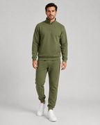 Men's Quarter Zip Tracksuit Set - Regular Fit Tapered Joggers