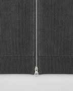 Men's Ribbed Full Zip Knit Sweater – Stand Collar Long Sleeve