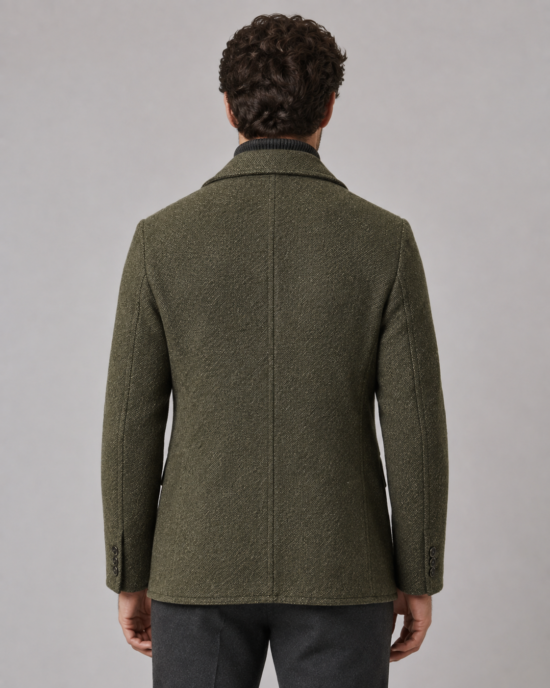 Men's Textured Blazer - Notch Lapel Two-Button Tailored Fit