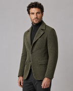 Men's Textured Blazer - Notch Lapel Two-Button Tailored Fit