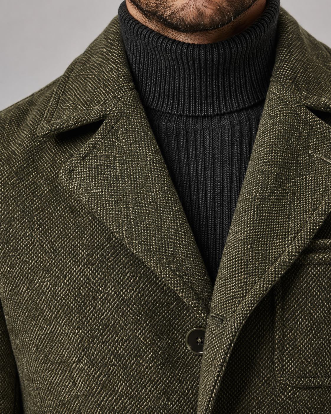 Men's Textured Blazer - Notch Lapel Two-Button Tailored Fit