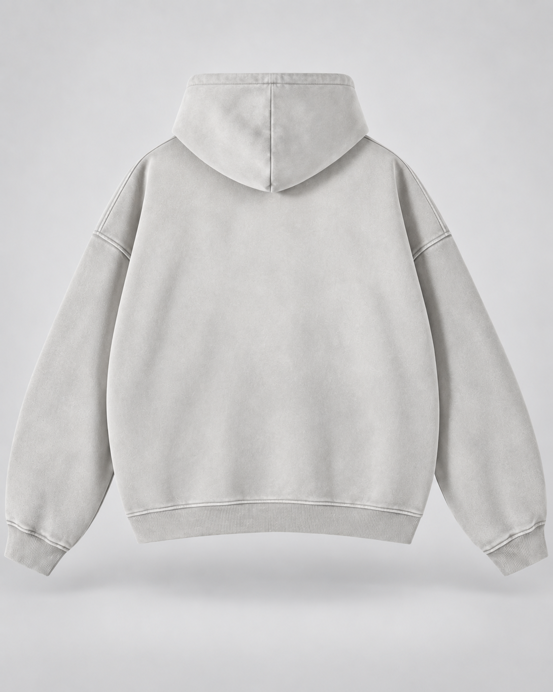 Men's Washed Zip-Up Hoodie – Oversized Fit Vintage Faded Finish