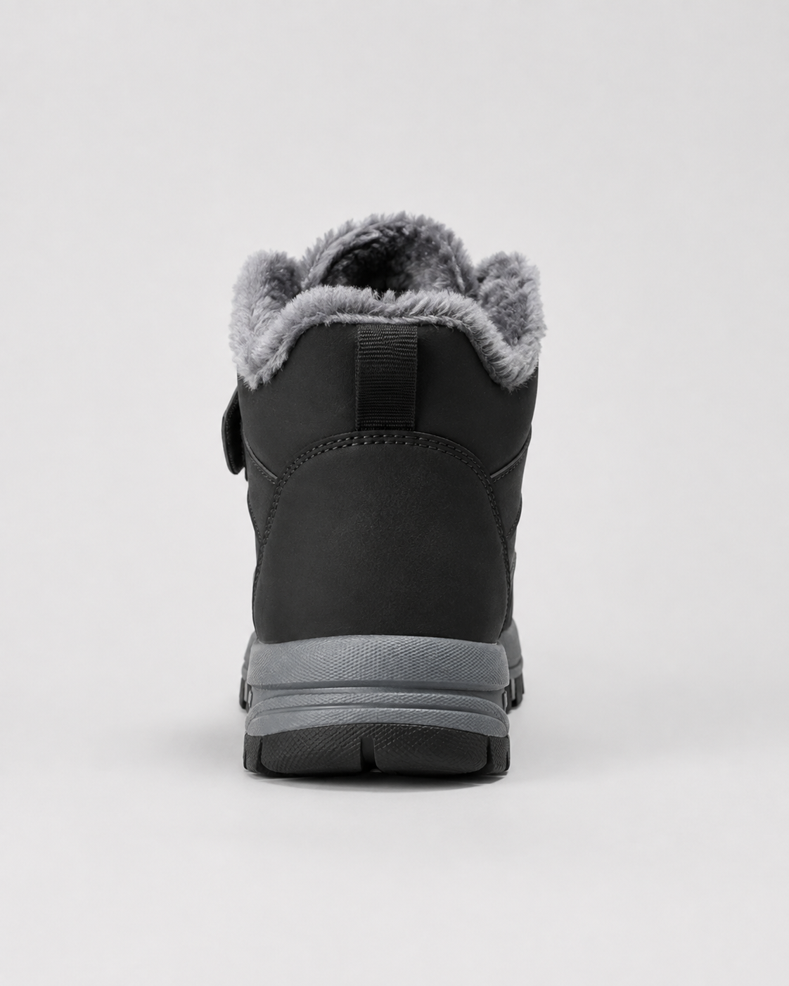 Men's Winter Ankle Boots - Lace-Up Strap with Rugged Lug Sole