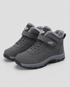 Men's Winter Ankle Boots - Lace-Up Strap with Rugged Lug Sole