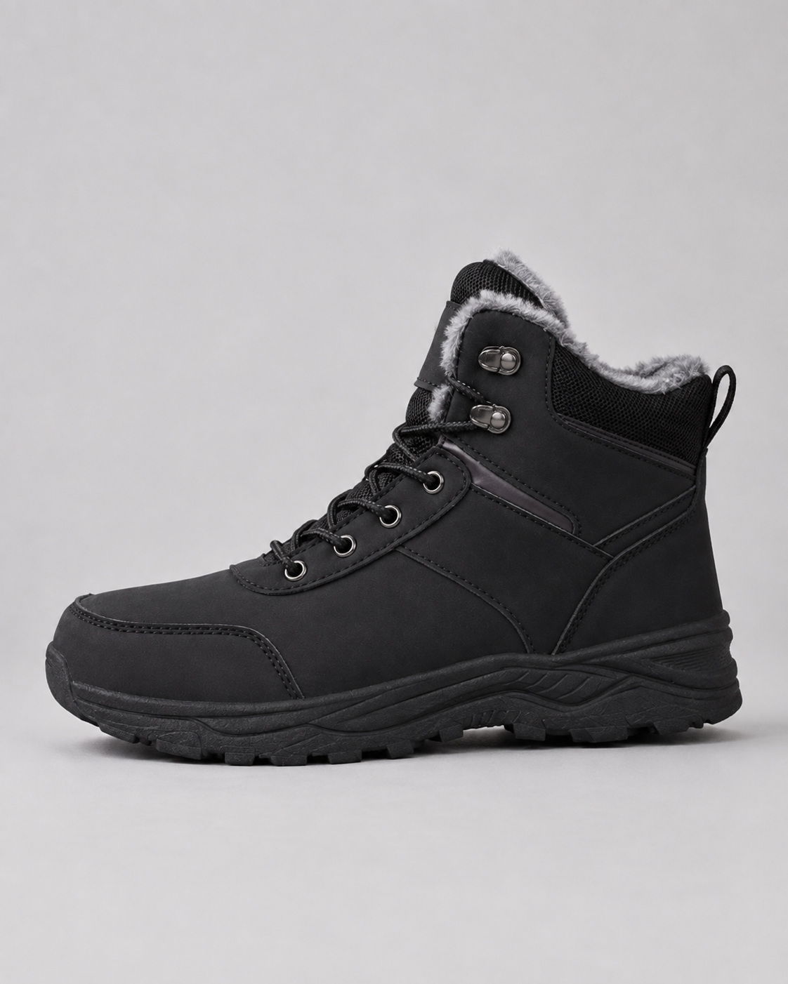 Men's Winter Boots - Lace-Up Plush-Lined Rugged Ankle Style