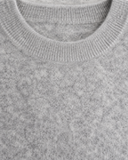Men's Wool Crew Neck Sweater - Ribbed Trim Long Sleeve Knit