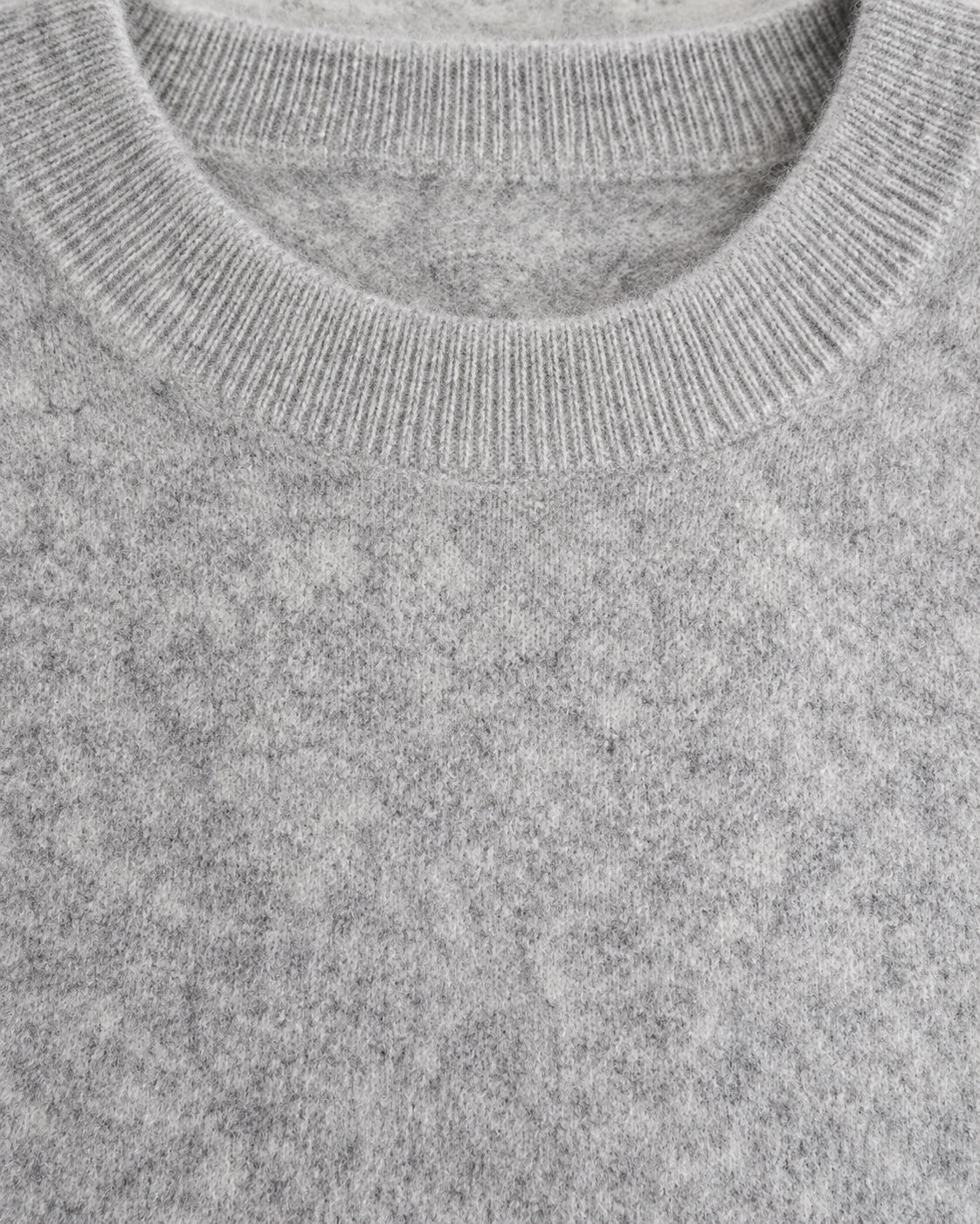 Men's Wool Crew Neck Sweater - Ribbed Trim Long Sleeve Knit