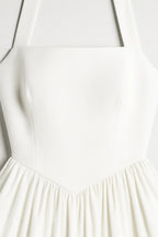 Women's Halter Neck Pleated Midi Dress