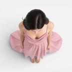 Felorro | Pink Bridesmaid Dress Chiffon Cowl Neck High Low Wedding