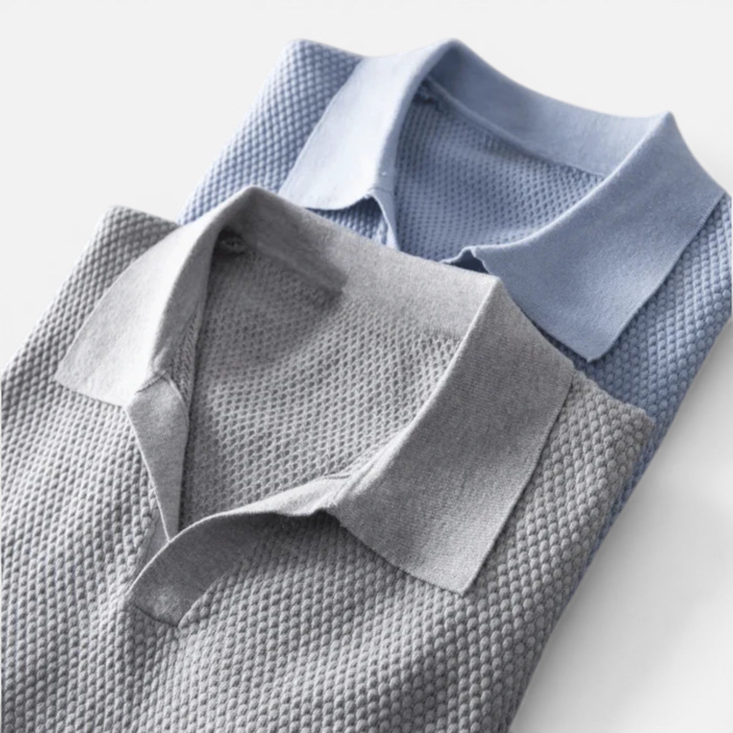 Felorro | Men’s Knitted Polo Shirt Cotton Breathable Slim Fit Classic