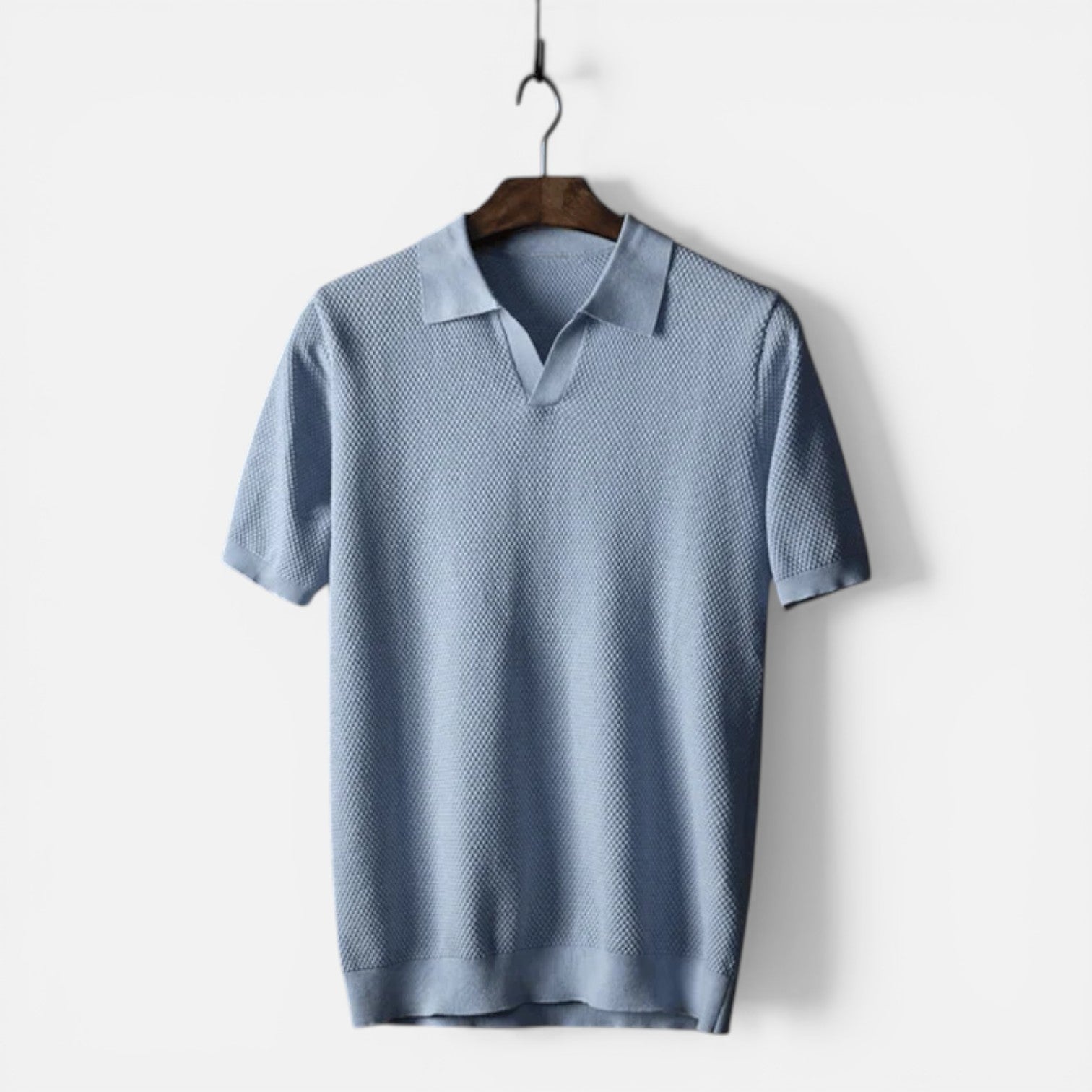 Felorro | Men’s Knitted Polo Shirt Cotton Breathable Slim Fit Classic