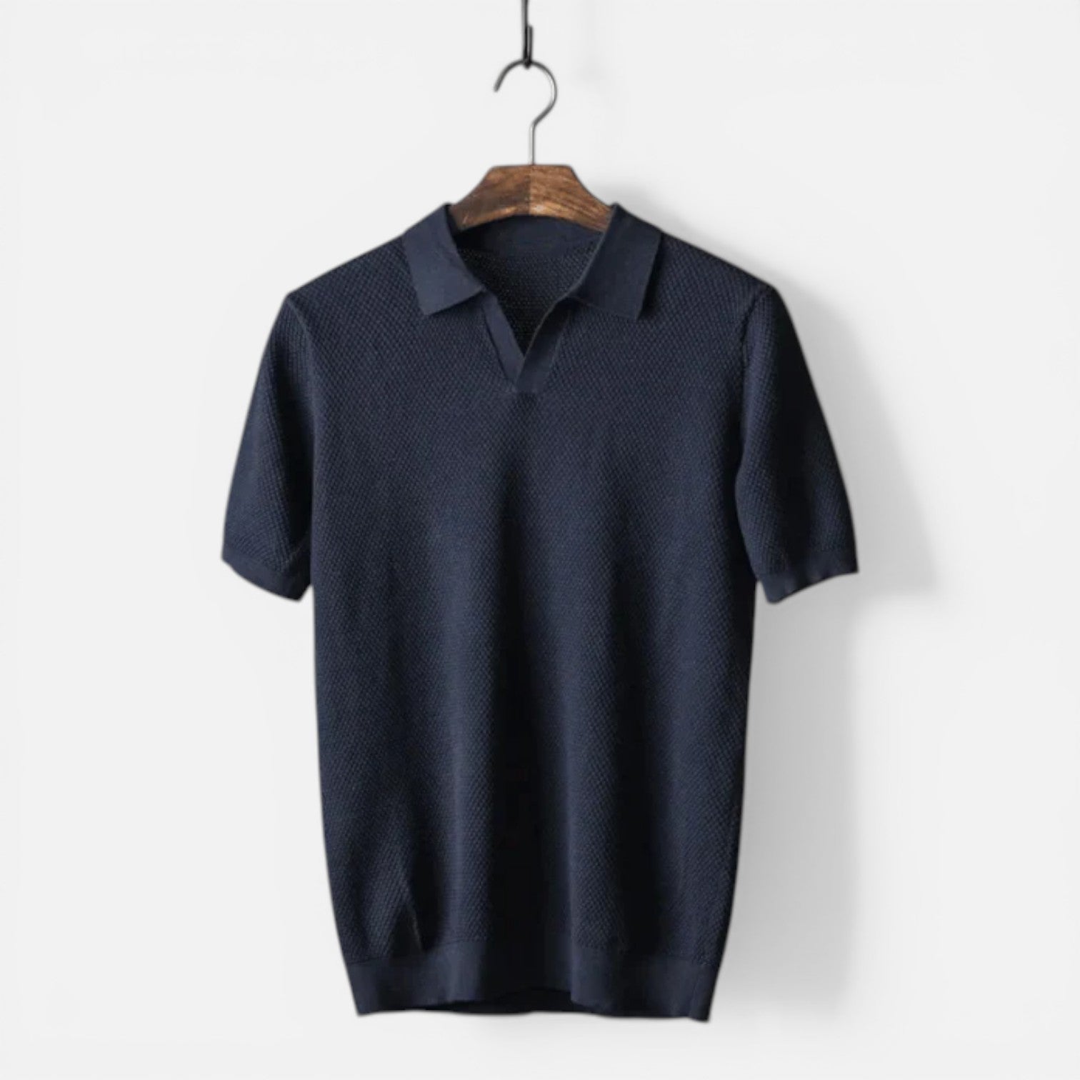 Felorro | Men’s Knitted Polo Shirt Cotton Breathable Slim Fit Classic