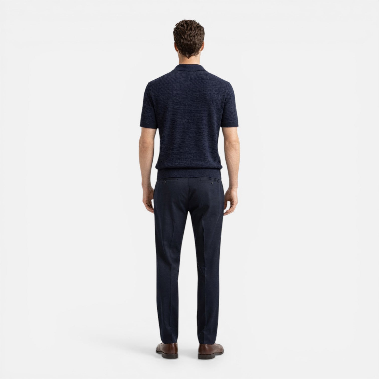 Felorro | Men’s Knitted Polo Shirt Cotton Breathable Slim Fit Classic