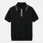 Felorro | Men’s Ribbed Cotton Polo Shirt Lightweight Comfort Classic Fit