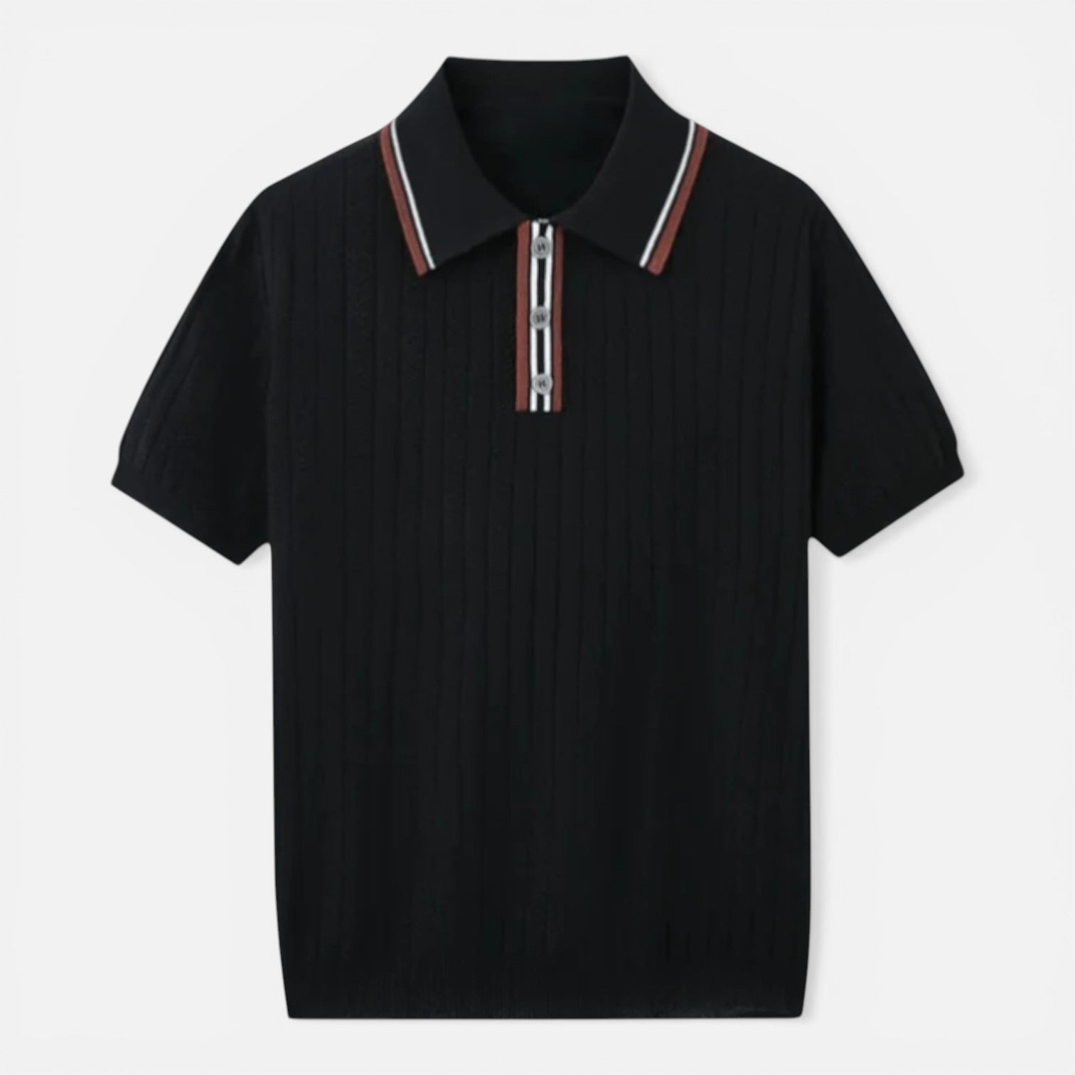 Felorro | Men’s Ribbed Cotton Polo Shirt Lightweight Comfort Classic Fit