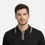 Felorro | Men’s Ribbed Cotton Polo Shirt Lightweight Comfort Classic Fit