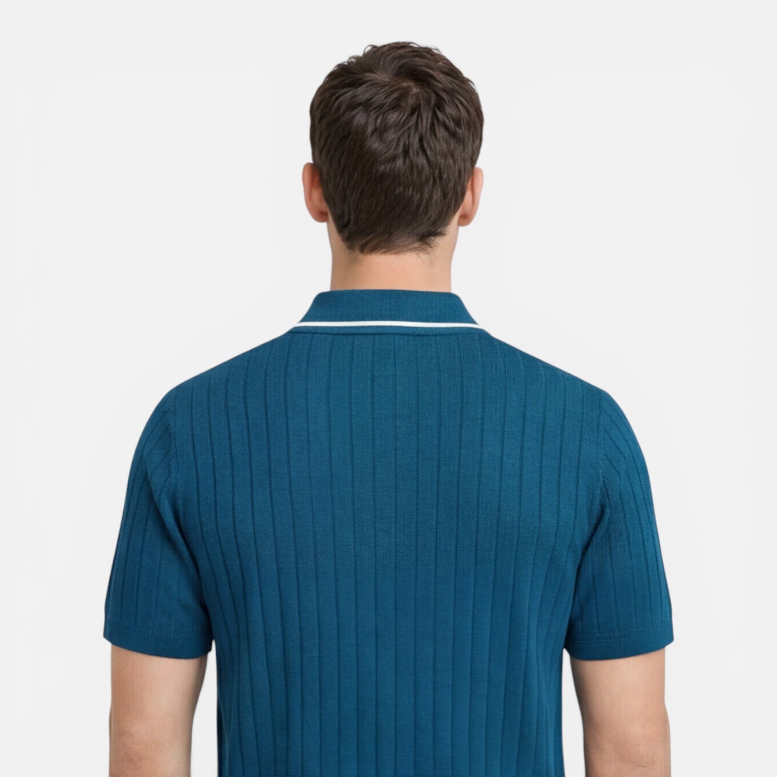 Felorro | Men’s Ribbed Cotton Polo Shirt Lightweight Comfort Classic Fit