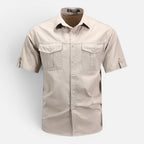 Felorro | Men’s Lightweight Safari Shirt Summer Short Sleeve