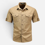 Felorro | Men’s Lightweight Safari Shirt Summer Short Sleeve