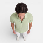 Felorro | Men’s Linen Cotton Blend Shirt – Short Sleeve Breathable Summer Fit
