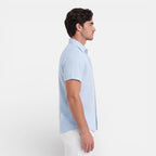 Felorro | Men’s Linen Cotton Blend Shirt – Short Sleeve Breathable Summer Fit