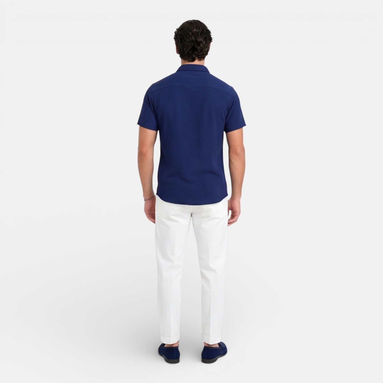 Felorro | Men’s Linen Cotton Blend Shirt – Short Sleeve Breathable Summer Fit