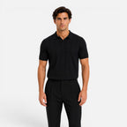 Felorro | Men’s Knitted Polo Shirt Lightweight Breathable Slim Fit Summer